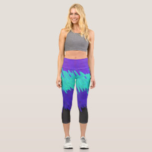 Trippy Squiggly Abstract Alexigender Pride Flag Capri Leggings