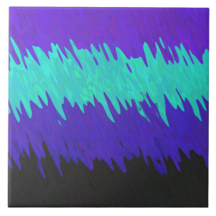 Trippy Squiggly Abstract Alexigender Pride Flag Ceramic Tile