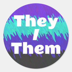 Trippy Squiggly Abstract Alexigender Pride Flag Classic Round Sticker