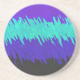 Trippy Squiggly Abstract Alexigender Pride Flag Coaster