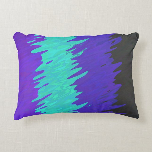 Trippy Squiggly Abstract Alexigender Pride Flag Decorative Cushion (Front)