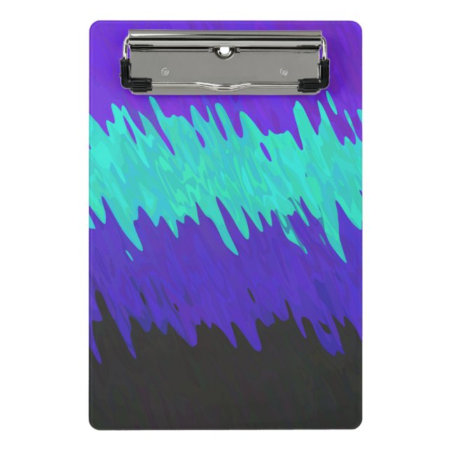Trippy Squiggly Abstract Alexigender Pride Flag Mini Clipboard (Front)