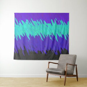 Trippy Squiggly Abstract Alexigender Pride Flag Tapestry