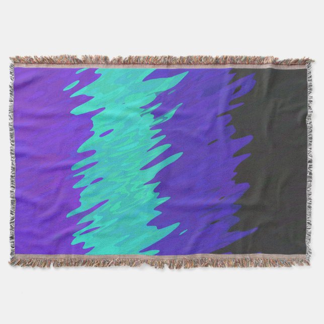 Trippy Squiggly Abstract Alexigender Pride Flag Throw Blanket (Front)