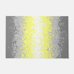 Trippy Squiggly Abstract Demigender Pride Flag Doormat