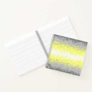 Trippy Squiggly Abstract Demigender Pride Flag Notebook