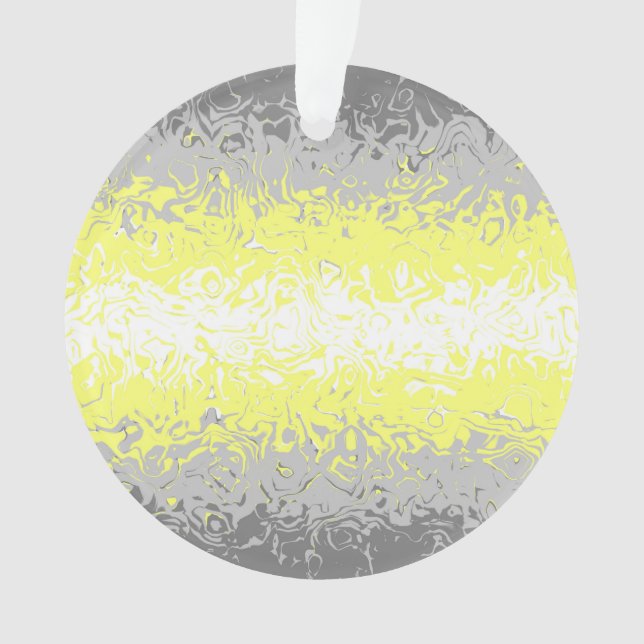 Trippy Squiggly Abstract Demigender Pride Flag Ornament (Front)