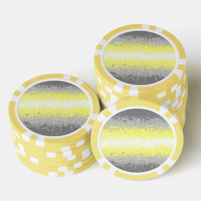 Trippy Squiggly Abstract Demigender Pride Flag Poker Chips (Stack)