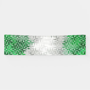 Trippy Squiggly Abstract Grayromantic Pride Flag Banner
