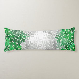Trippy Squiggly Abstract Grayromantic Pride Flag Body Cushion