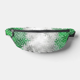 Trippy Squiggly Abstract Grayromantic Pride Flag Bum Bags