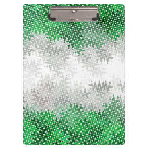 Trippy Squiggly Abstract Grayromantic Pride Flag Clipboard
