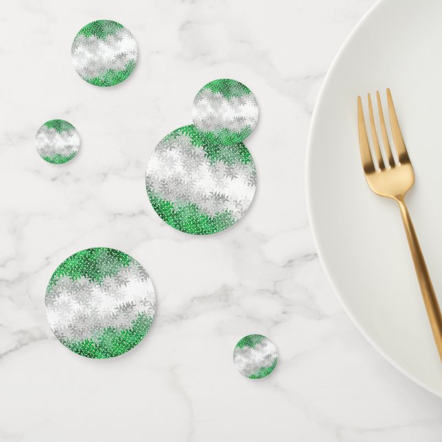 Trippy Squiggly Abstract Grayromantic Pride Flag Confetti (Group)