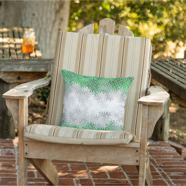 Trippy Squiggly Abstract Grayromantic Pride Flag Cushion (Chair)