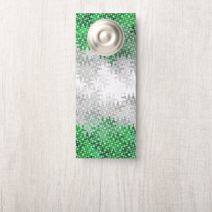 Trippy Squiggly Abstract Grayromantic Pride Flag Door Hanger