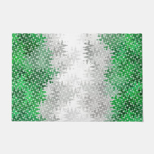 Trippy Squiggly Abstract Grayromantic Pride Flag Doormat