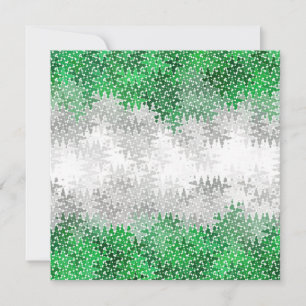 Trippy Squiggly Abstract Grayromantic Pride Flag Holiday Card