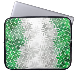 Trippy Squiggly Abstract Grayromantic Pride Flag Laptop Sleeve