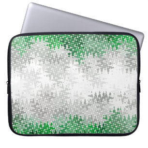 Trippy Squiggly Abstract Grayromantic Pride Flag Laptop Sleeve