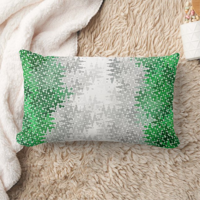 Trippy Squiggly Abstract Grayromantic Pride Flag Lumbar Cushion (Blanket)