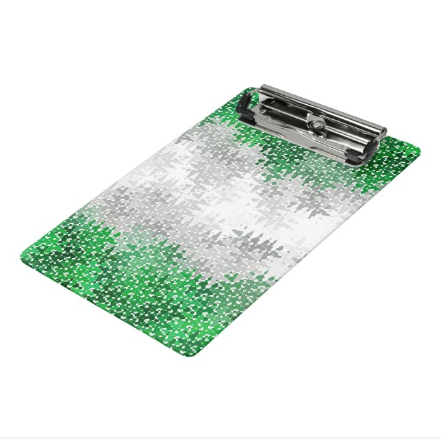 Trippy Squiggly Abstract Grayromantic Pride Flag Mini Clipboard (Angled3)