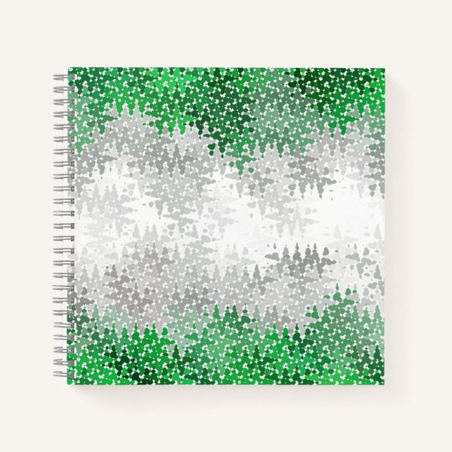 Trippy Squiggly Abstract Grayromantic Pride Flag Notebook (Front)