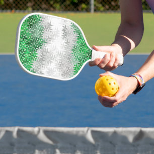 Trippy Squiggly Abstract Grayromantic Pride Flag Pickleball Paddle
