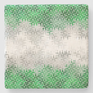 Trippy Squiggly Abstract Grayromantic Pride Flag Stone Coaster