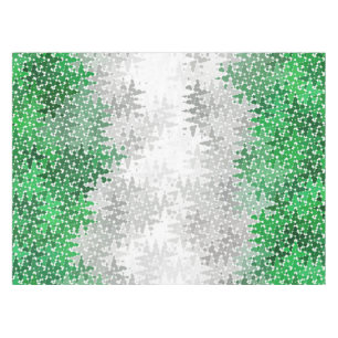 Trippy Squiggly Abstract Grayromantic Pride Flag Tablecloth