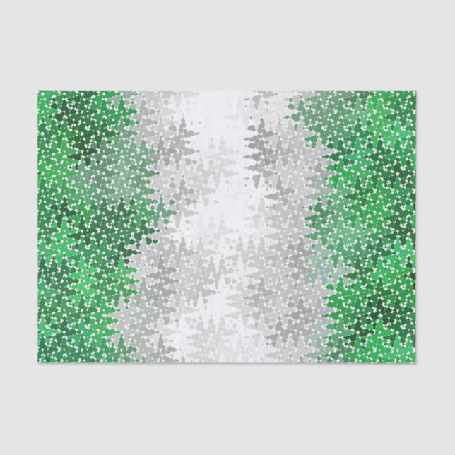 Trippy Squiggly Abstract Grayromantic Pride Flag Tissue Paper (Front)