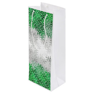 Trippy Squiggly Abstract Grayromantic Pride Flag Wine Gift Bag