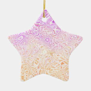 Trippy Squiggly Boho Abstract Trixic Pride Flag Ceramic Ornament