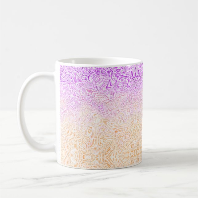 Trippy Squiggly Boho Abstract Trixic Pride Flag Coffee Mug (Left)