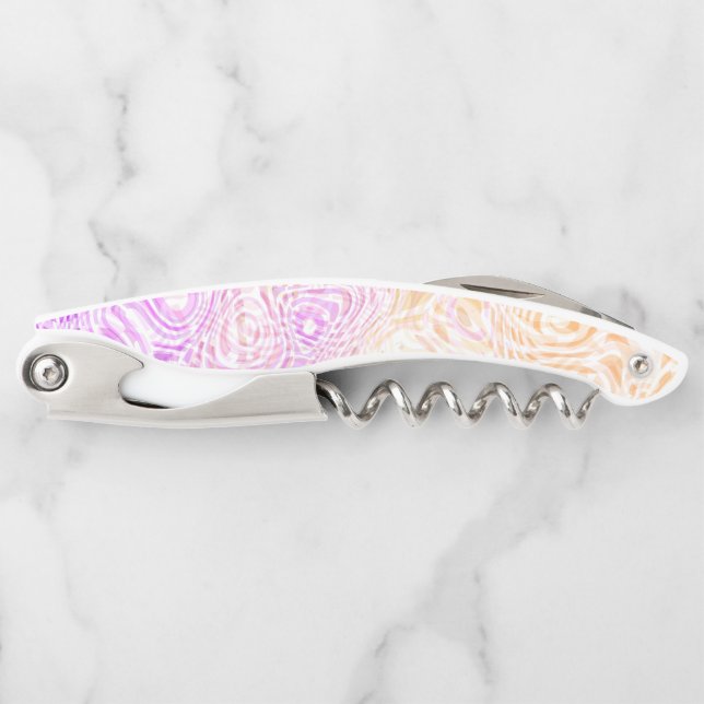 Trippy Squiggly Boho Abstract Trixic Pride Flag Corkscrew (Front)