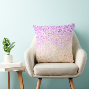 Trippy Squiggly Boho Abstract Trixic Pride Flag Cushion