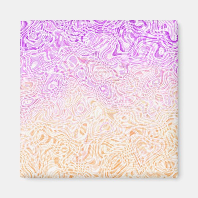 Trippy Squiggly Boho Abstract Trixic Pride Flag Magnet (Front)