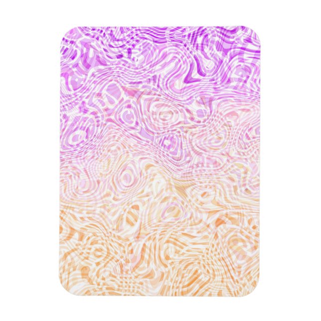 Trippy Squiggly Boho Abstract Trixic Pride Flag Magnet (Vertical)