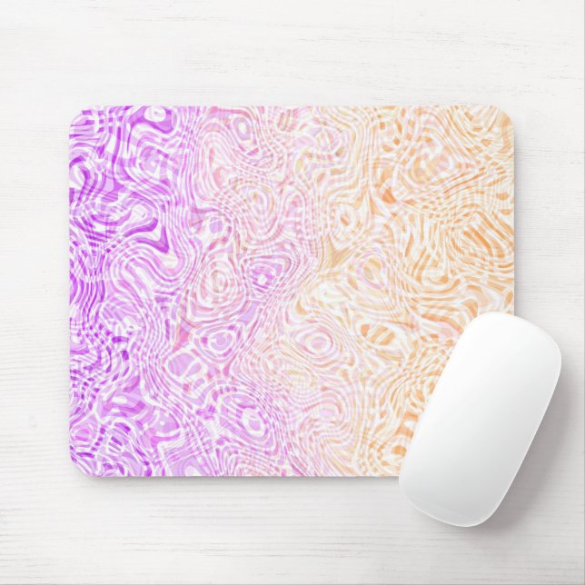 Trippy Squiggly Boho Abstract Trixic Pride Flag Mouse Pad (With Mouse)
