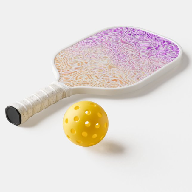 Trippy Squiggly Boho Abstract Trixic Pride Flag Pickleball Paddle (Laydown 2)