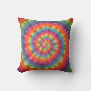 Trippy Swirl Tie Dye American MoJo Pillow