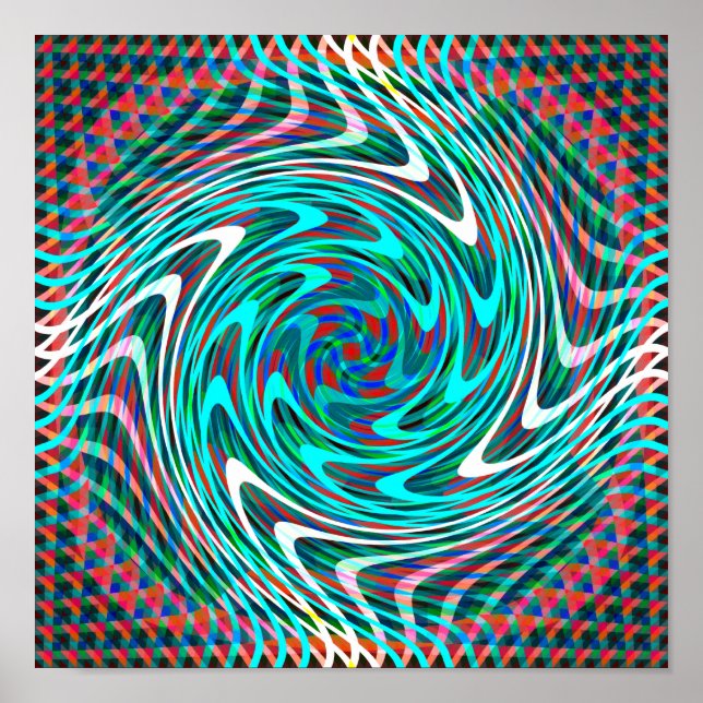 Trippy Swirl Tunnel Poster (Front)