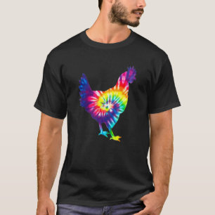 Trippy Tie Dye Chicken For Hippy Farmer Hobby Farm T-Shirt