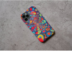 Trippy Tunnel of Colourful Floating Orbs Optical  iPhone 15 Pro Case