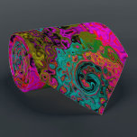 Trippy Turquoise Abstract Retro Liquid Swirl Tie<br><div class="desc">This Original Digital Oil Painting by My Rubio Garden features a Trippy Turquoise Abstract Retro Liquid Swirl with Magenta,  Hot Pink,  Orange,  Purple,  Teal,  Green,  Gold and Black Accents. The result is a colorful,  trippy,  groovy,  abstract design that you will love!</div>