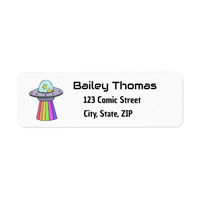 Trippy UFO Return Address Labels (Front)