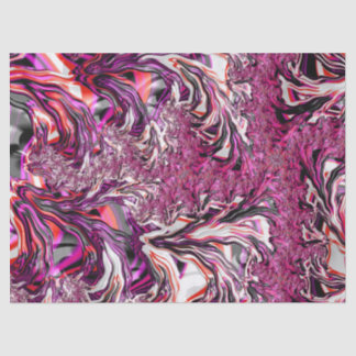 Trippy Vibrant Psychedelic Funky Fractal Art Tissue Paper