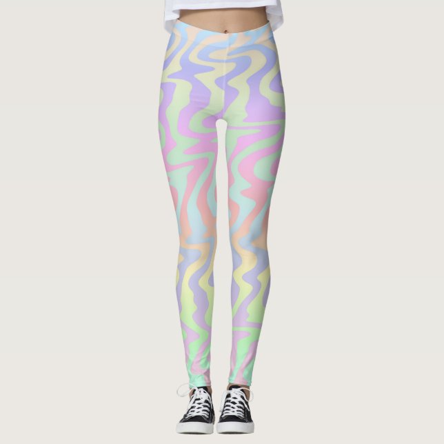 Trippy Waves Leggings (Front)
