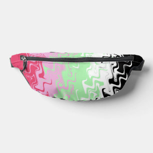 Trippy Wavy Abstract Recipromantic Pride Flag Bum Bags