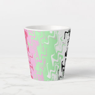 Trippy Wavy Abstract Recipromantic Pride Flag Latte Mug