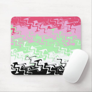 Trippy Wavy Abstract Recipromantic Pride Flag Mouse Pad